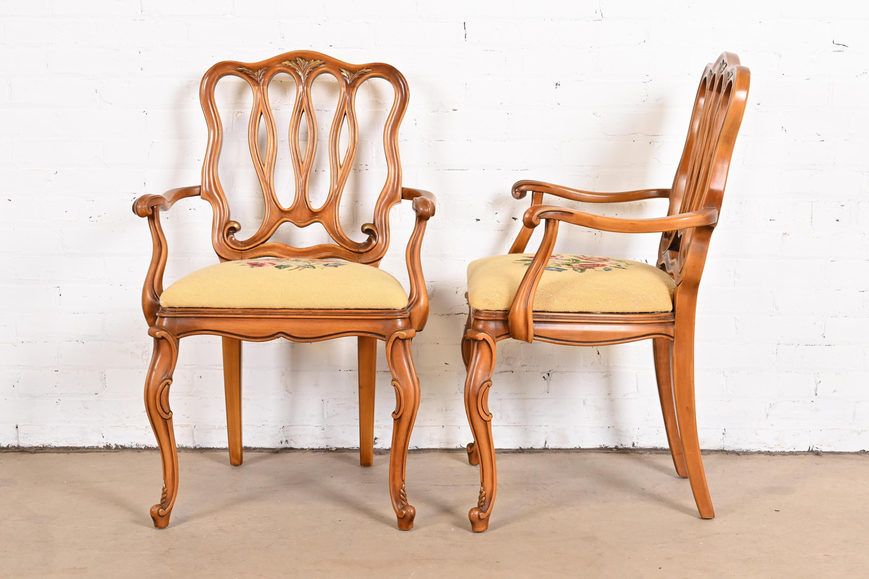 Romweber French Provincial Louis XV Fruitwood Dining Chairs, Set of Six 9
