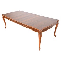 Romweber French Provincial Louis XV Rosewood Dining Table, Newly Refinished