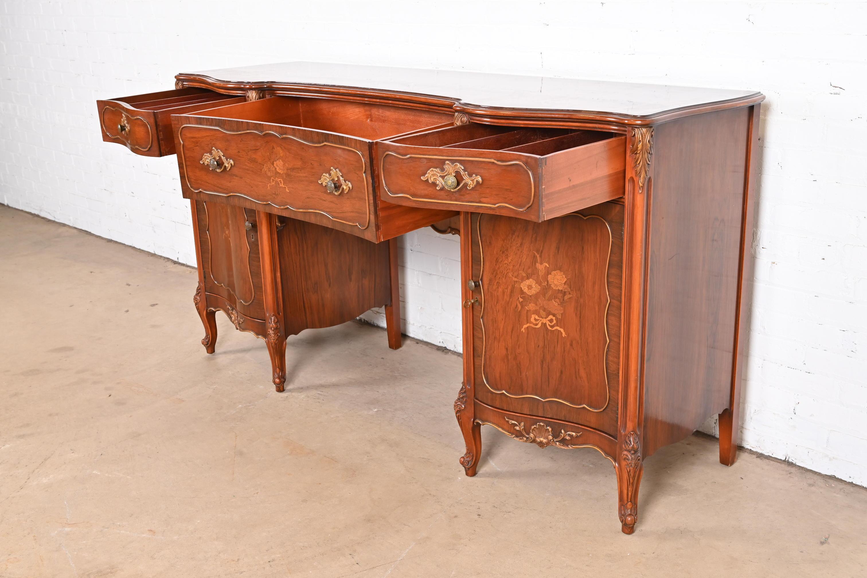 Romweber French Provincial Louis XV Rosewood Sideboard Credenza, Circa 1920s 2
