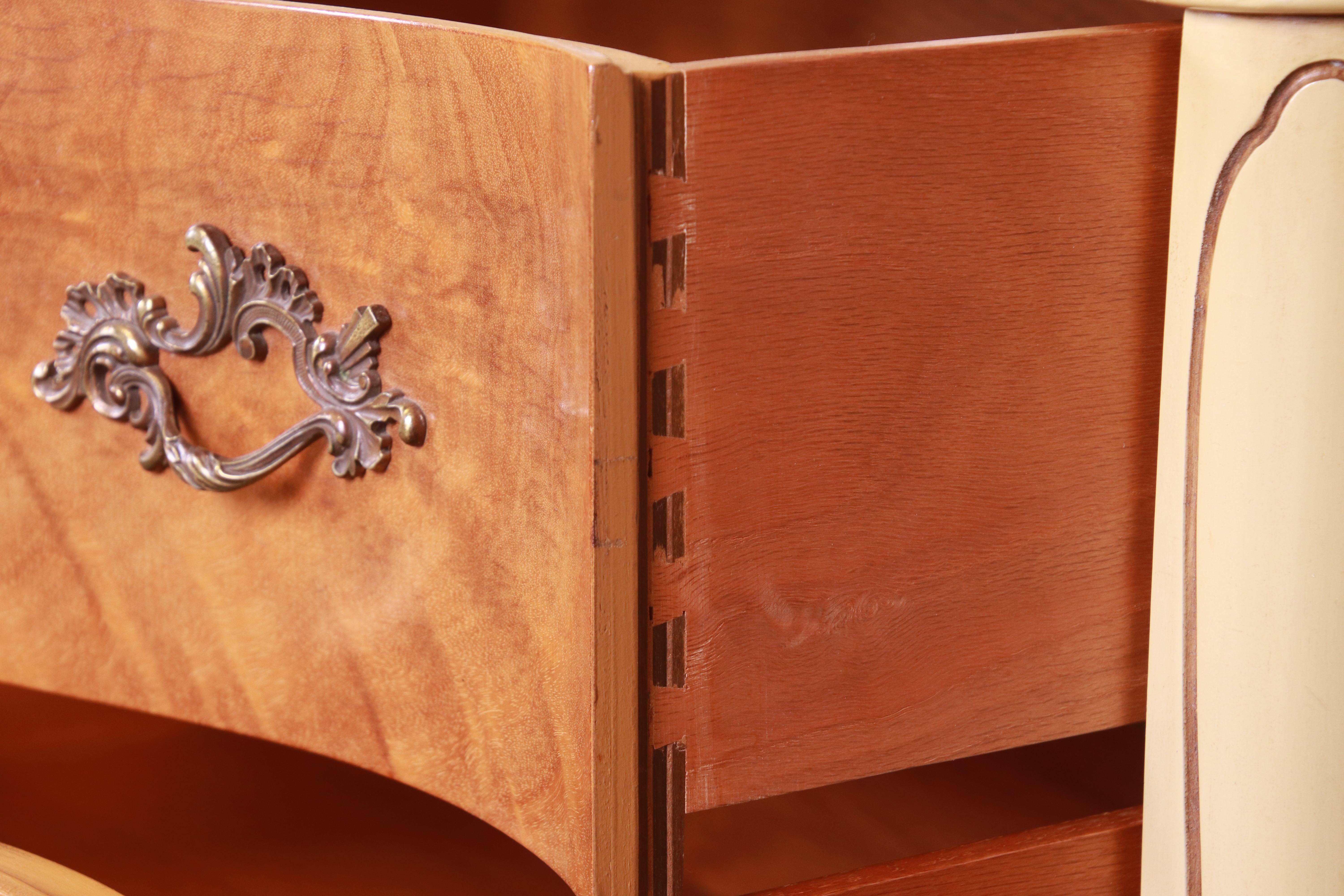 Romweber French Rococo Louis XV Burl Wood Dresser or Credenza, Circa 1930s 3