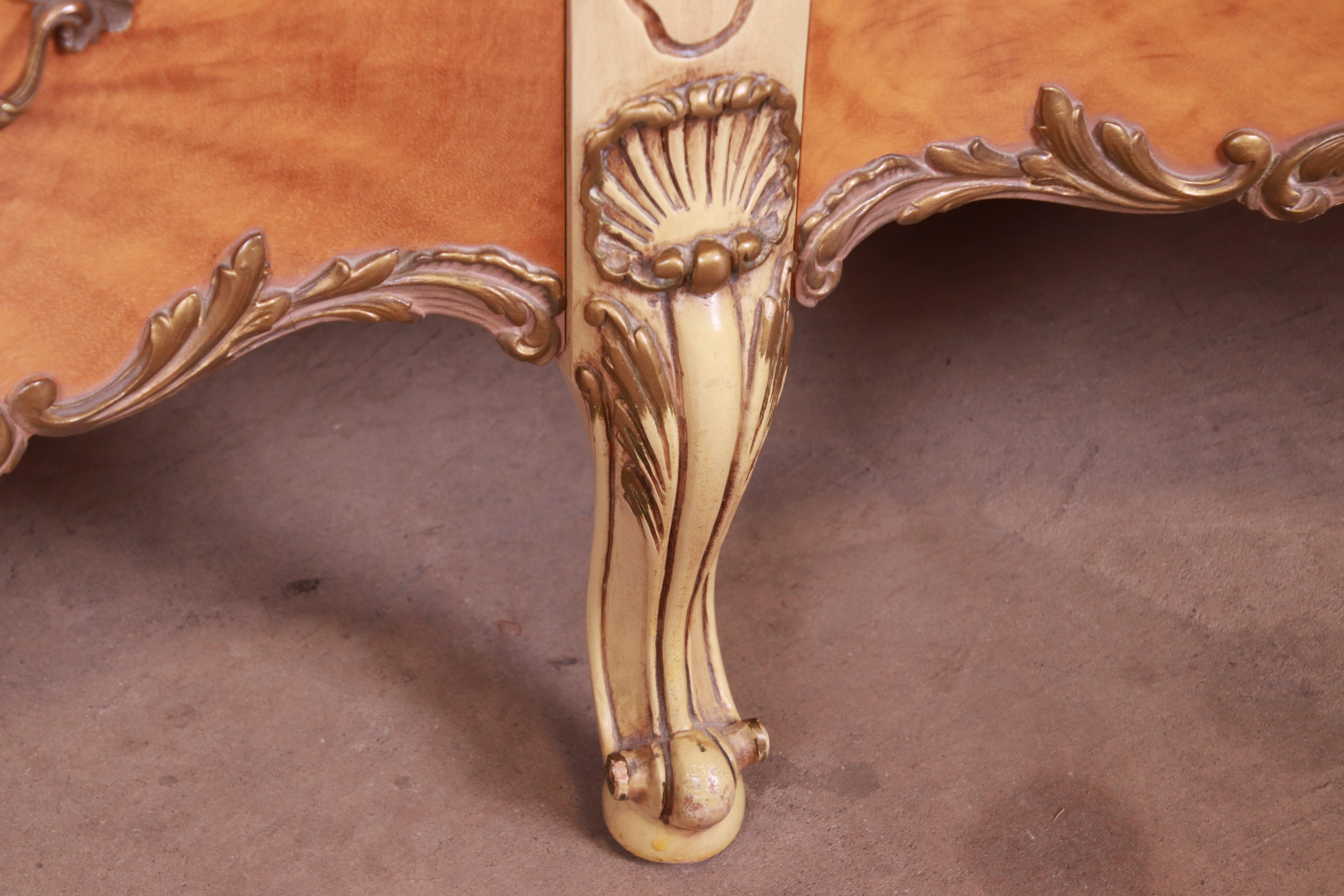 Romweber French Rococo Louis XV Burl Wood Dresser or Credenza, Circa 1930s 4