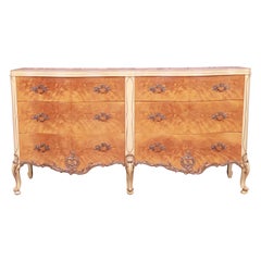 Romweber French Rococo Louis XV Burl Wood Dresser or Credenza, Circa 1930s