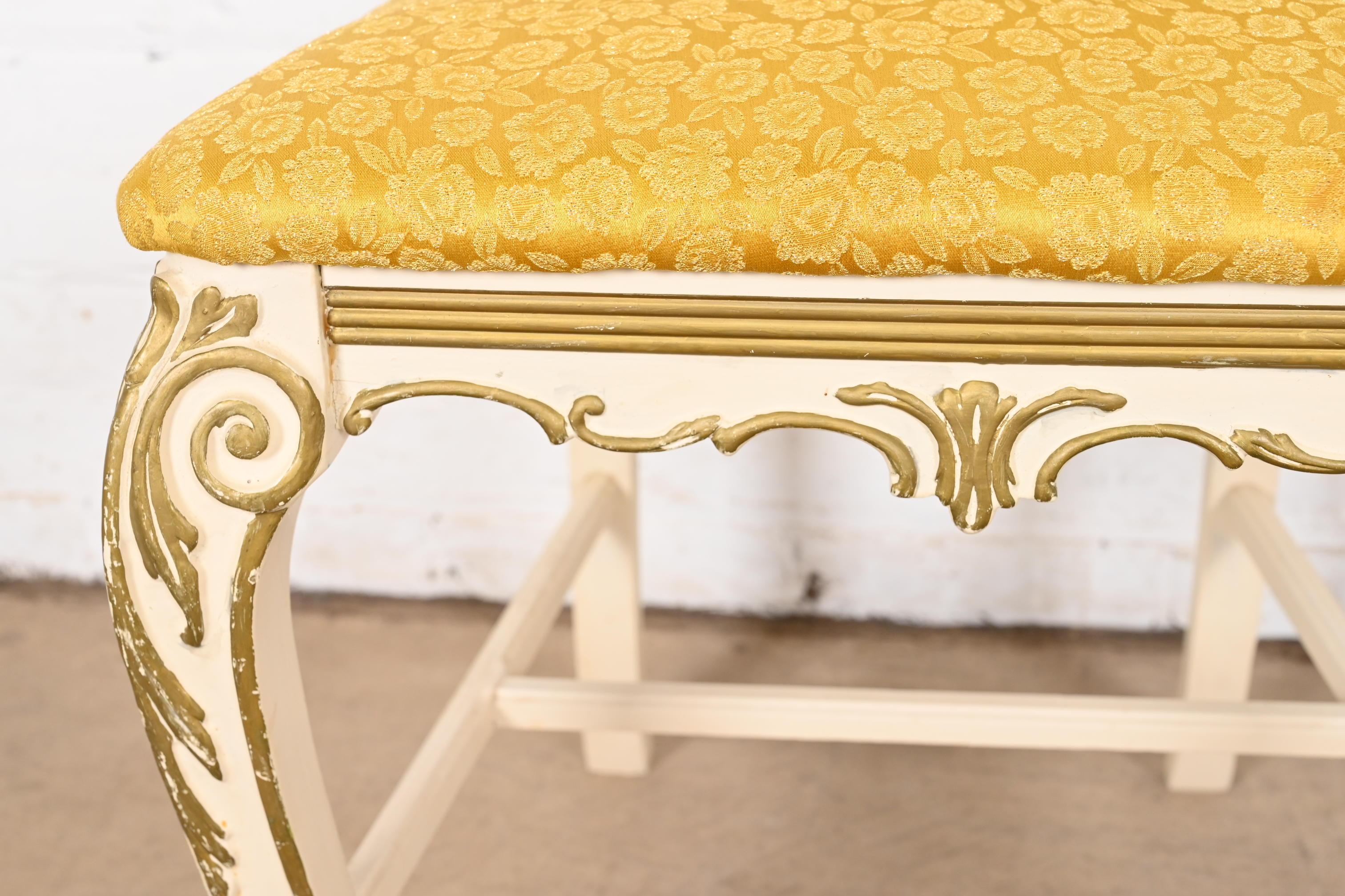 Romweber French Rococo Louis XV Satinwood Parcel Painted Vanity and Chair 7