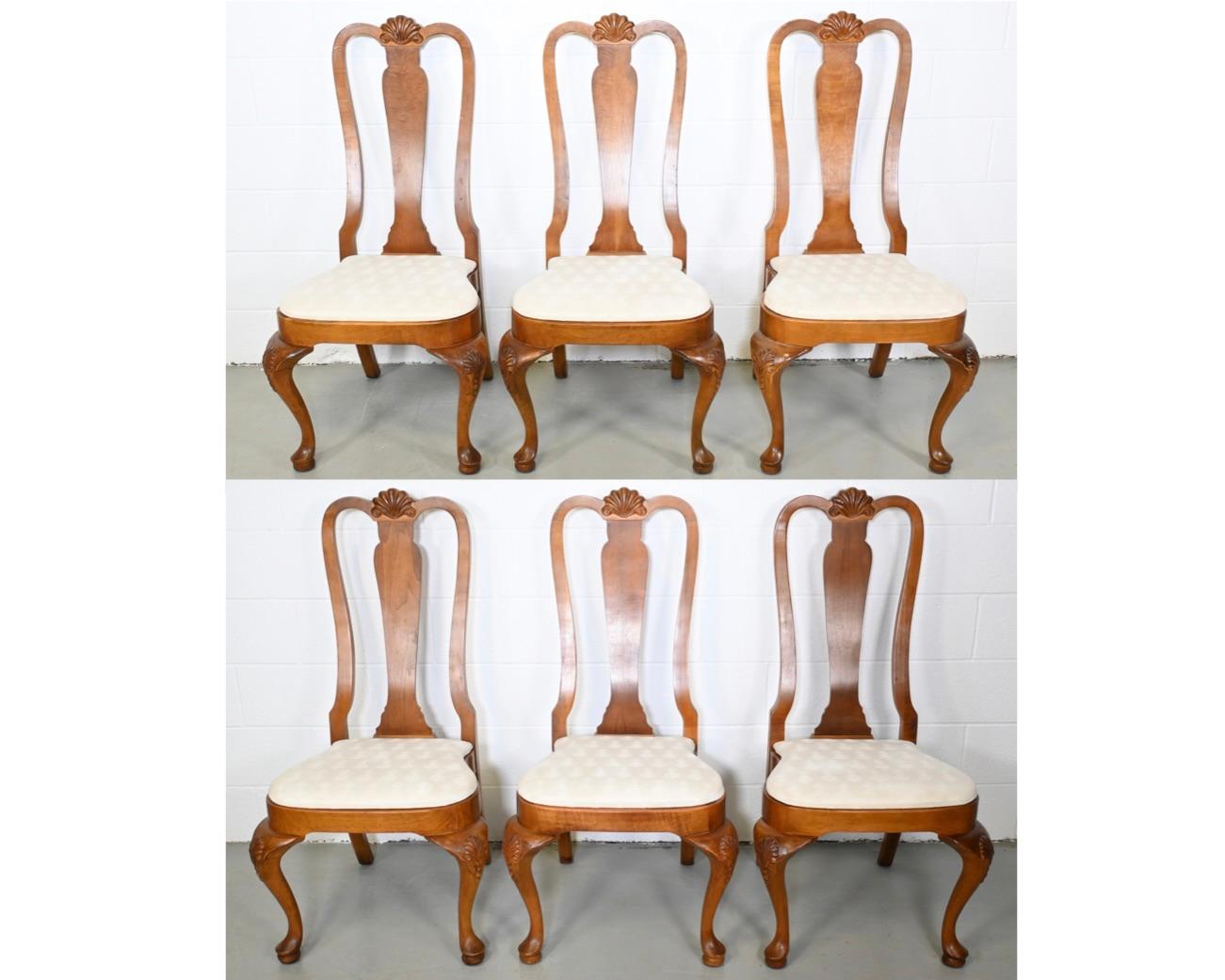 Romweber Furniture French Queen Anne Style Dining Chairs, Set of 6 6
