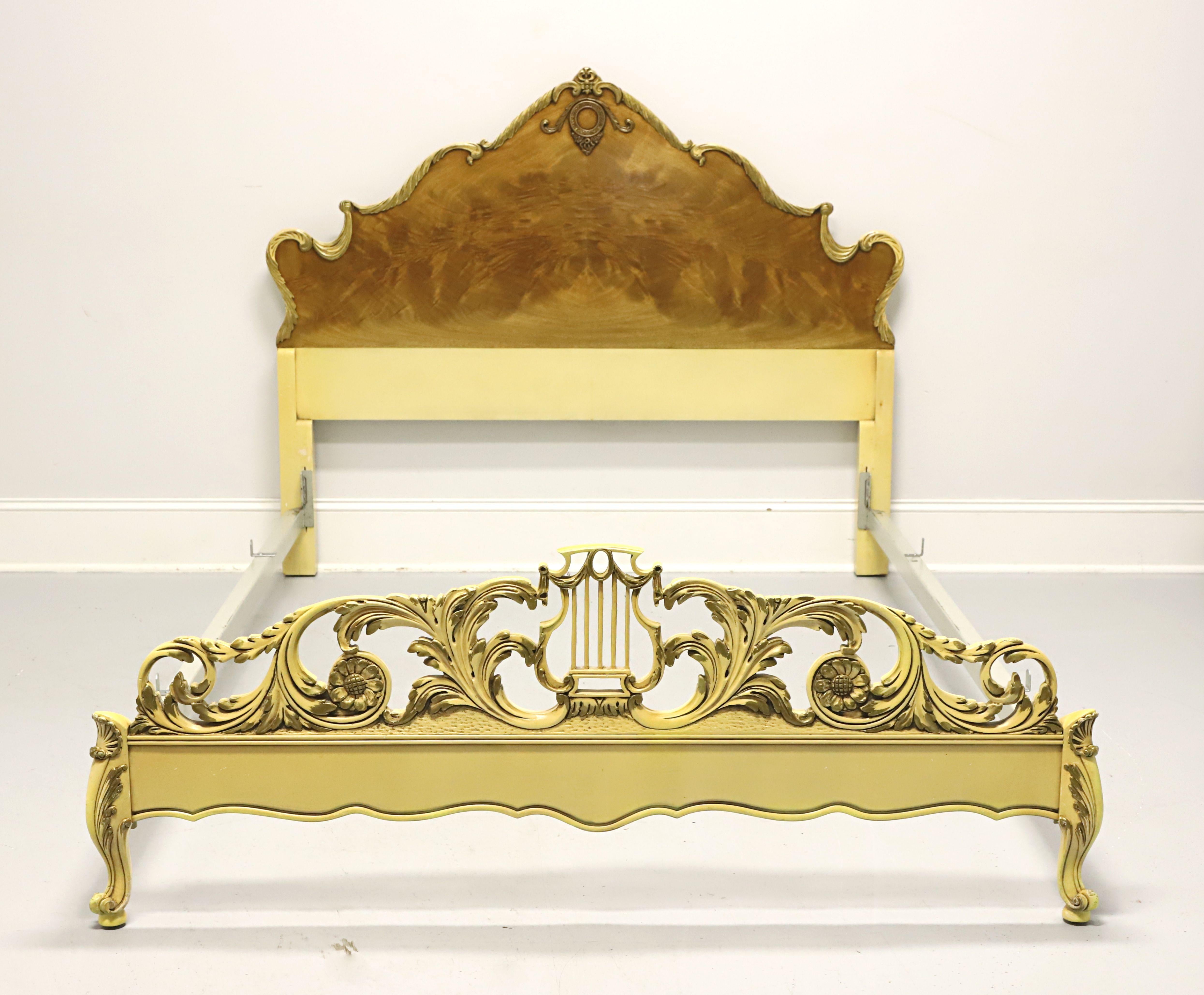 ROMWEBER Mid 20th Century Satinwood French Provincial Queen Bed 4