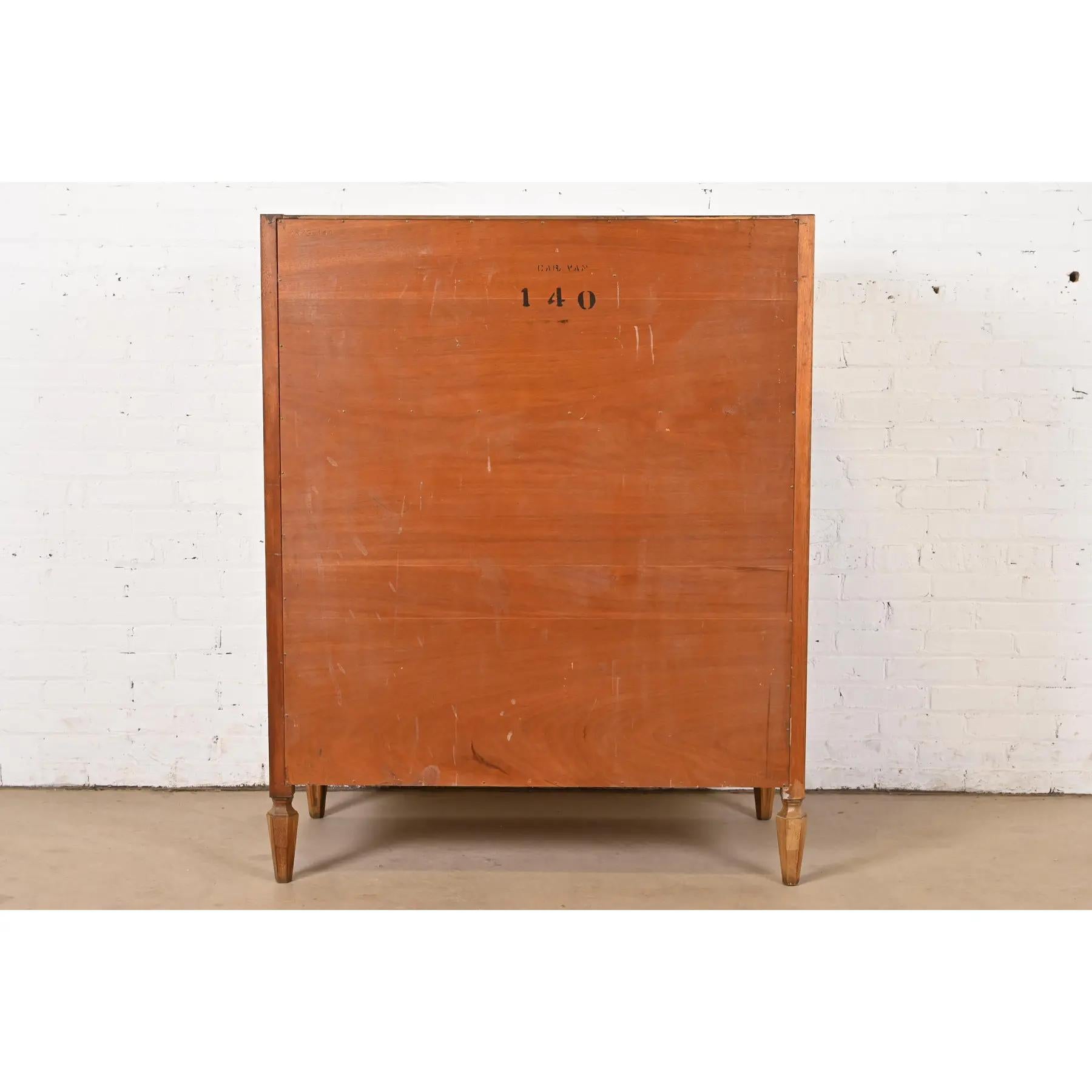 Romweber Mid-Century Hollywood Regency Burl Wood Gentleman's Chest, Circa 1960s For Sale 5