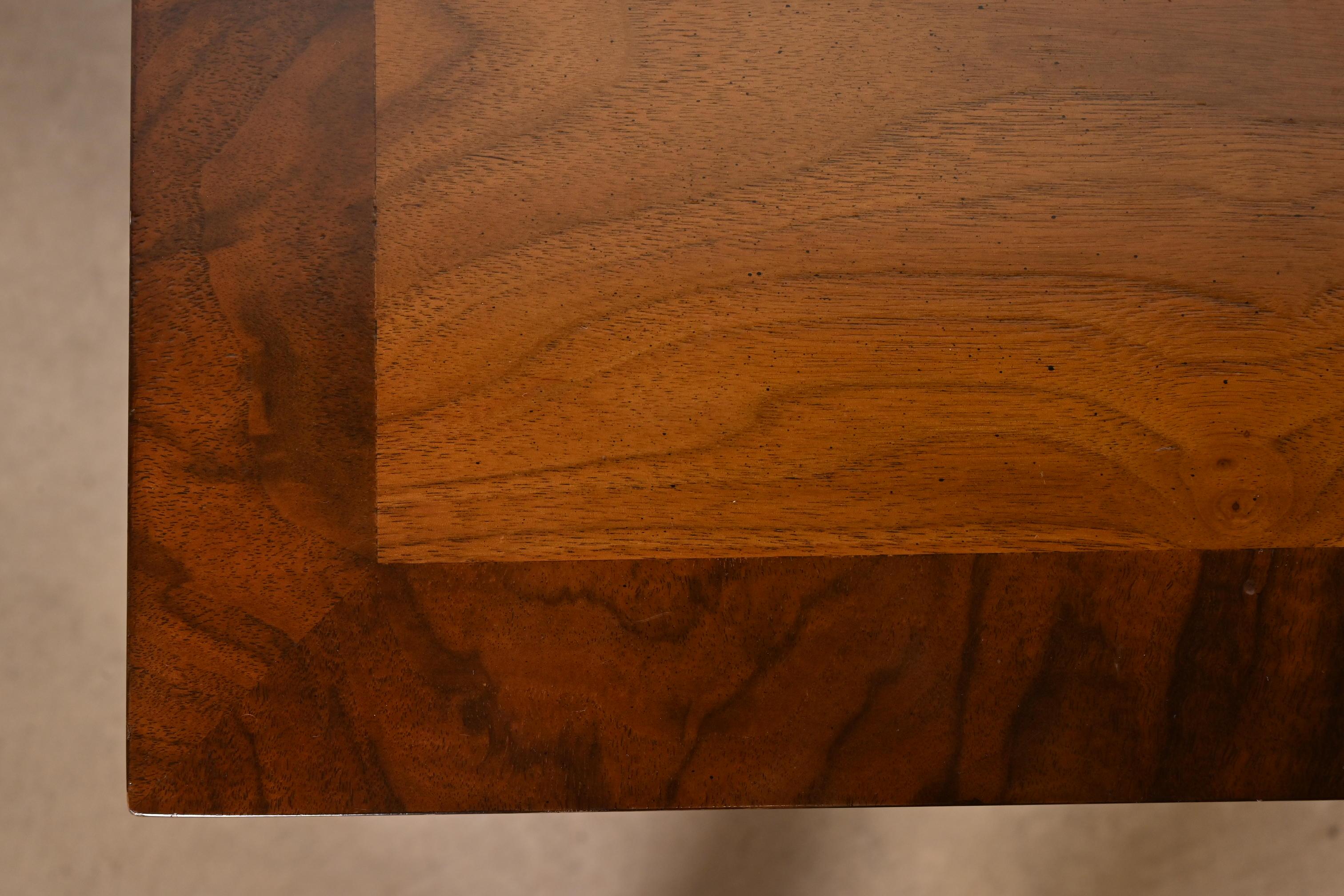 Romweber Mid-Century Hollywood Regency Walnut and Burl Wood Dresser or Credenza For Sale 2