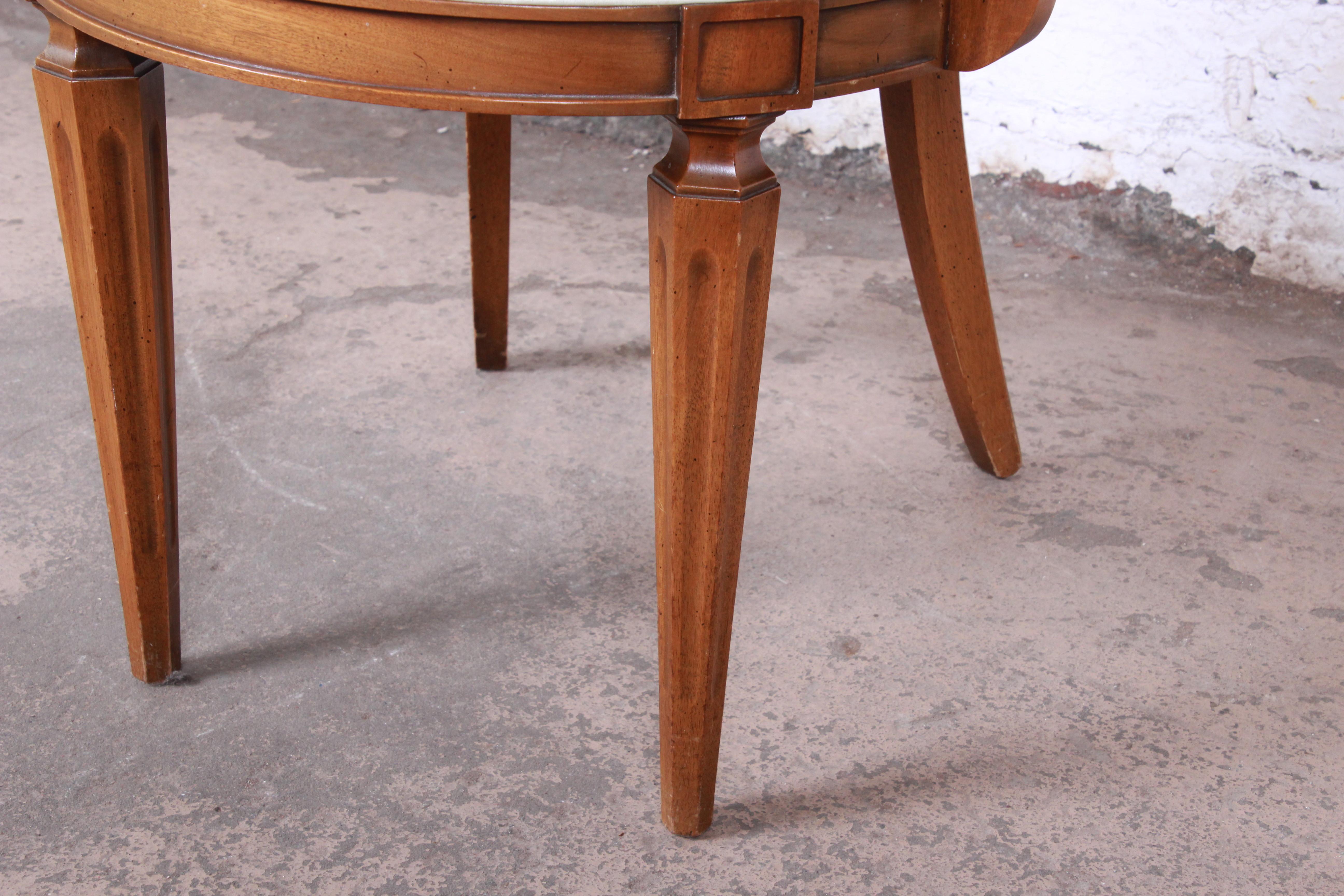 Romweber Mid-Century Modern Cherry and Burl Wood Dining Chairs, Set of Six 3