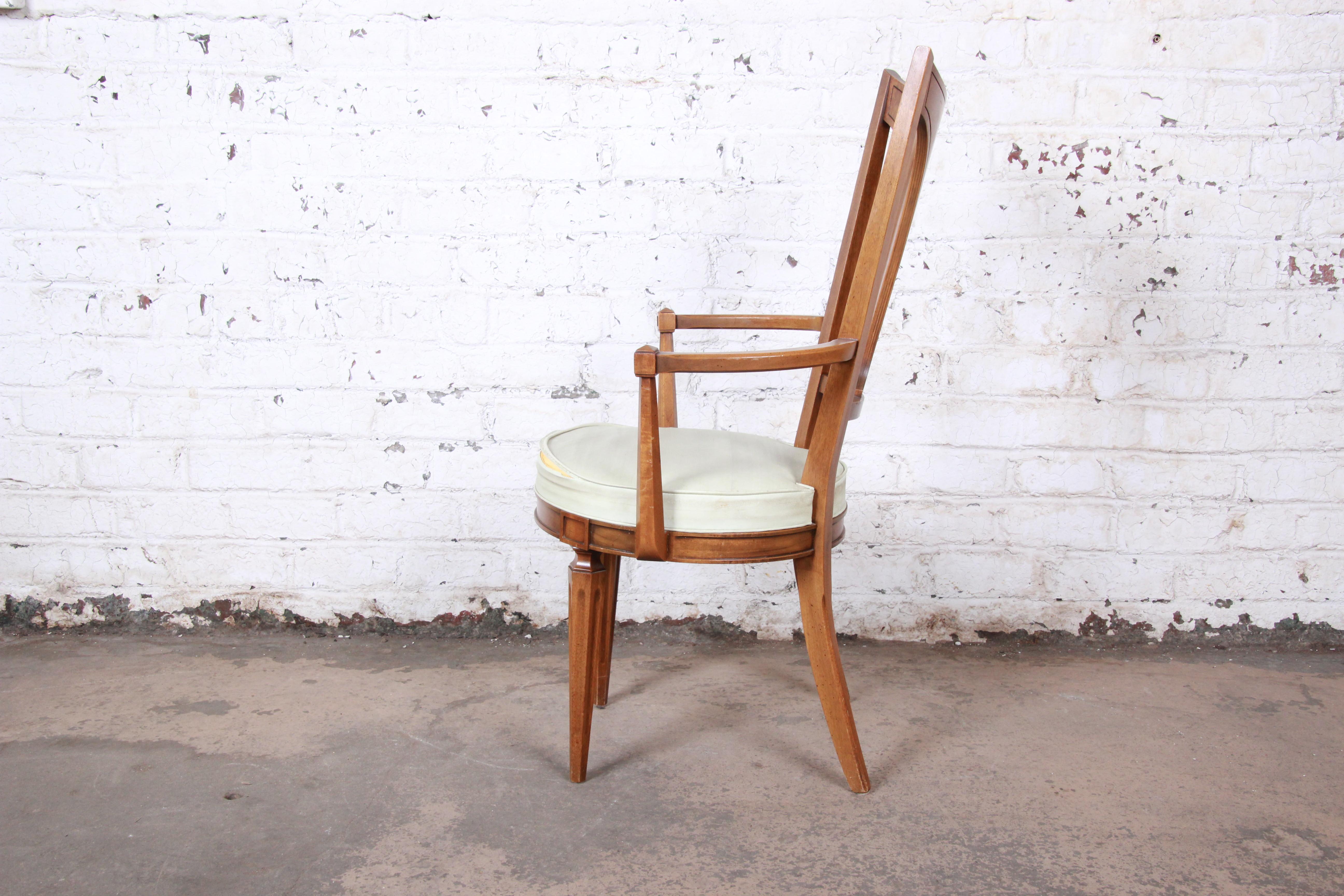 Romweber Mid-Century Modern Cherry and Burl Wood Dining Set, 1960s 9