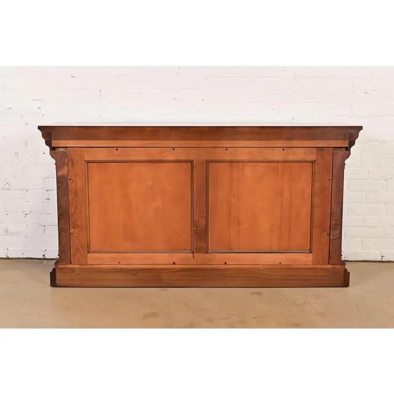 Romweber Neoklassische griechisch-römische Säule Form geschnitzt Mahagoni Konsolentisch im Angebot 6