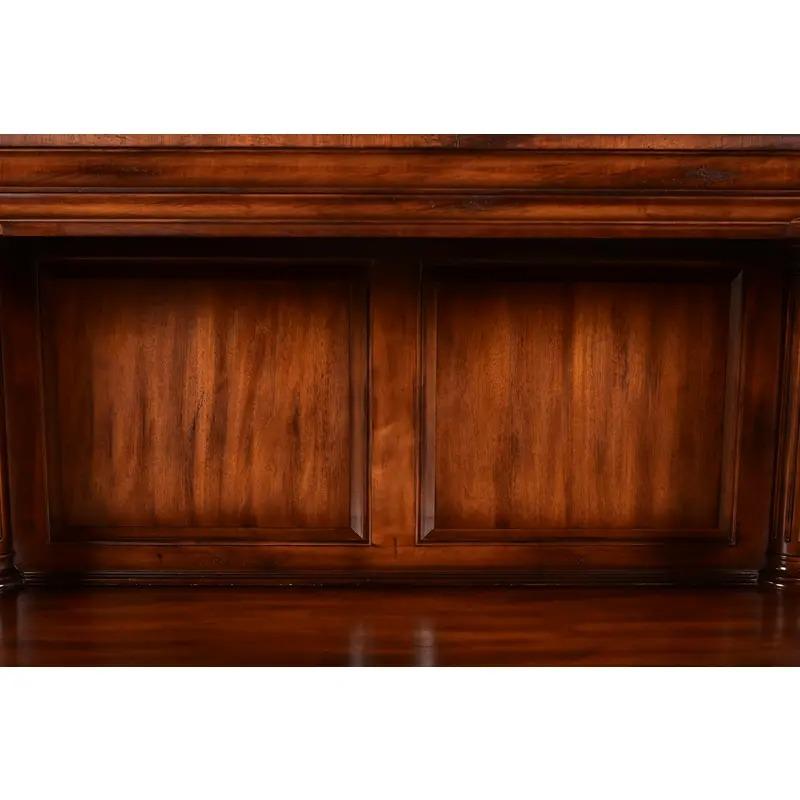 Romweber Neoklassische griechisch-römische Säule Form geschnitzt Mahagoni Konsolentisch im Angebot 1