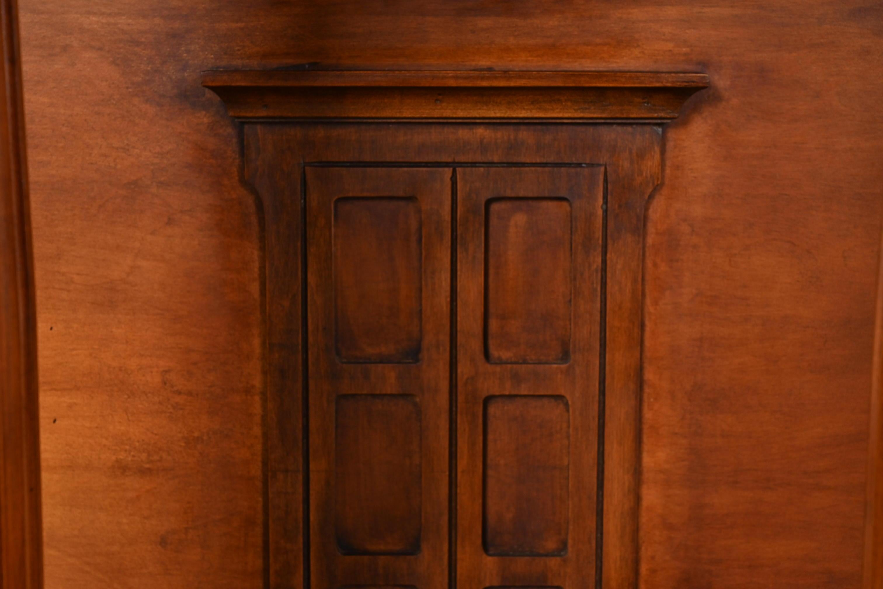 Romweber Neoclassical Pantheon Form Carved Walnut and Burl Wood Sideboard For Sale 3