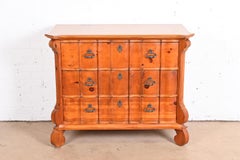 Romweber Spanish Baroque Carved Pine Commode or Chest of Drawers