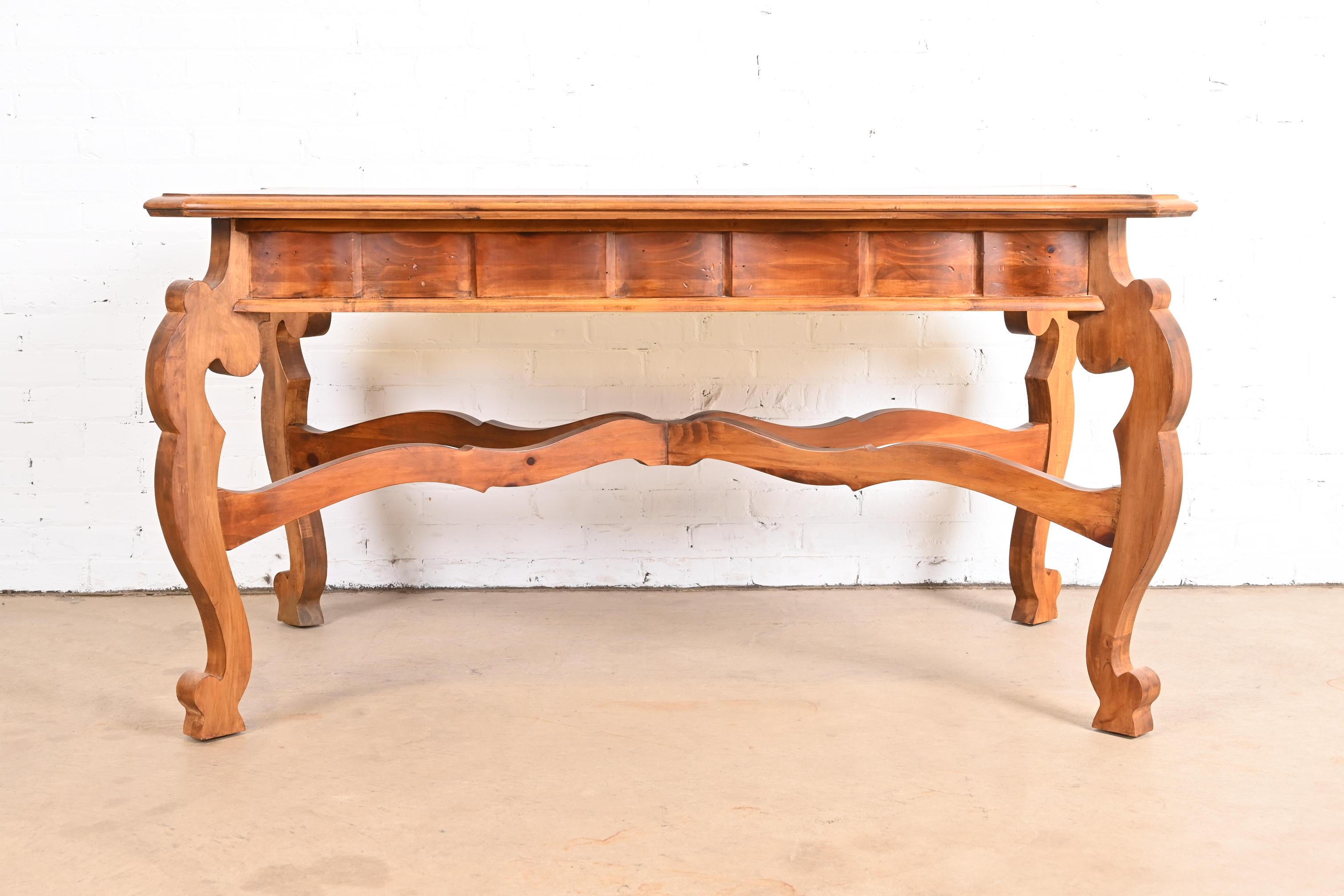 Romweber Spanish Baroque Carved Pine Writing Desk For Sale 12