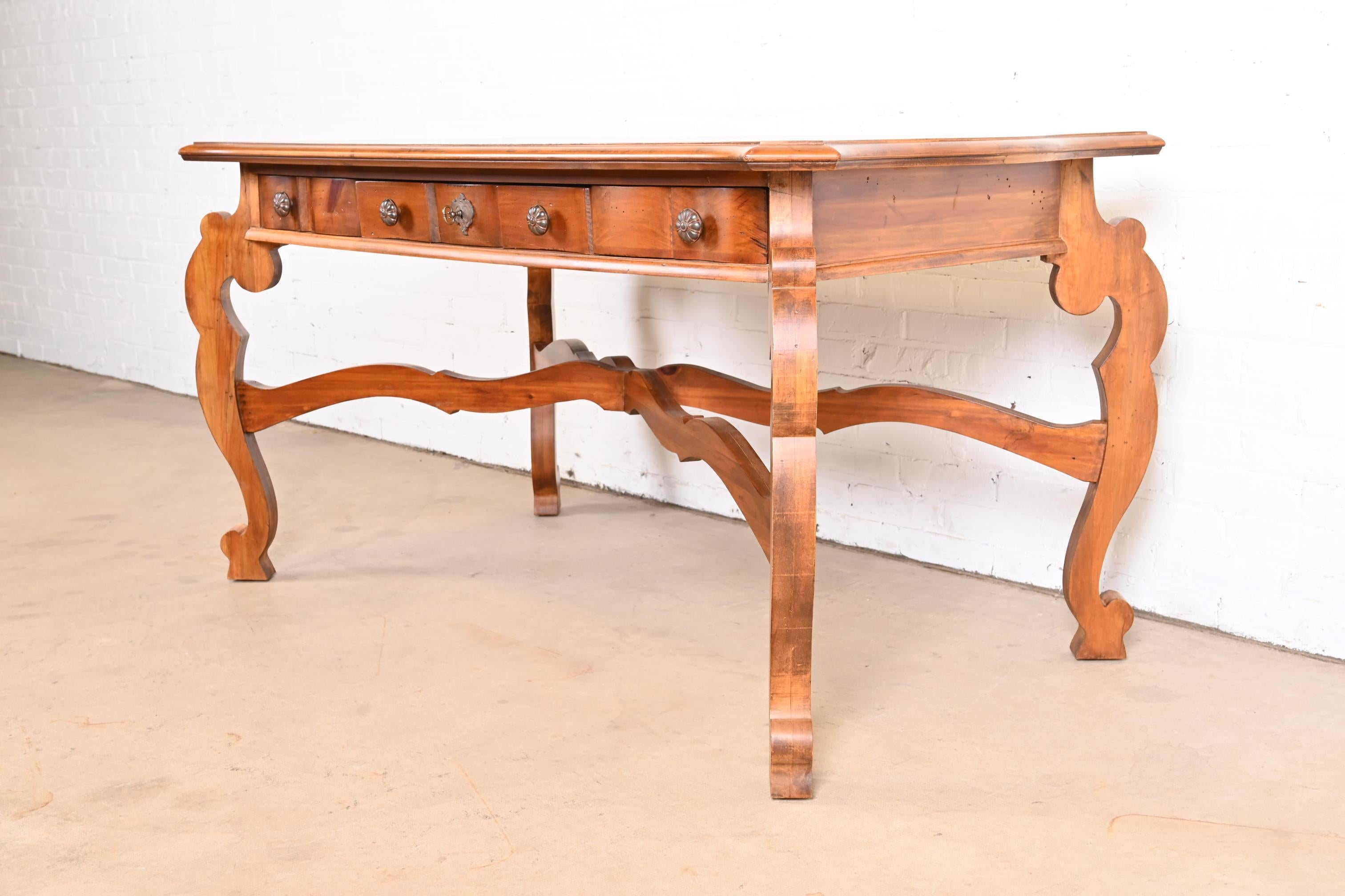 Romweber Spanish Baroque Carved Pine Writing Desk In Good Condition For Sale In South Bend, IN