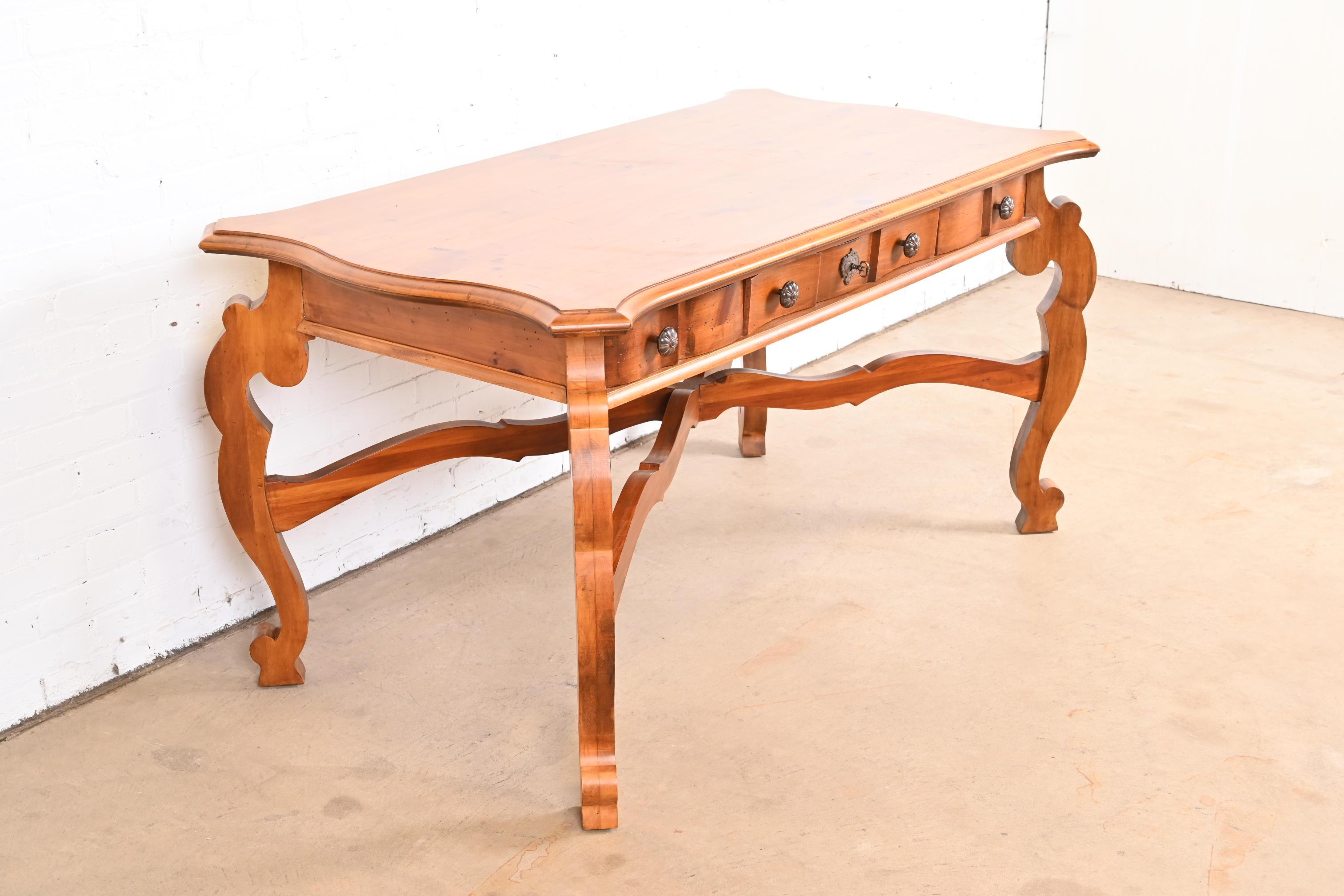 20th Century Romweber Spanish Baroque Carved Pine Writing Desk For Sale