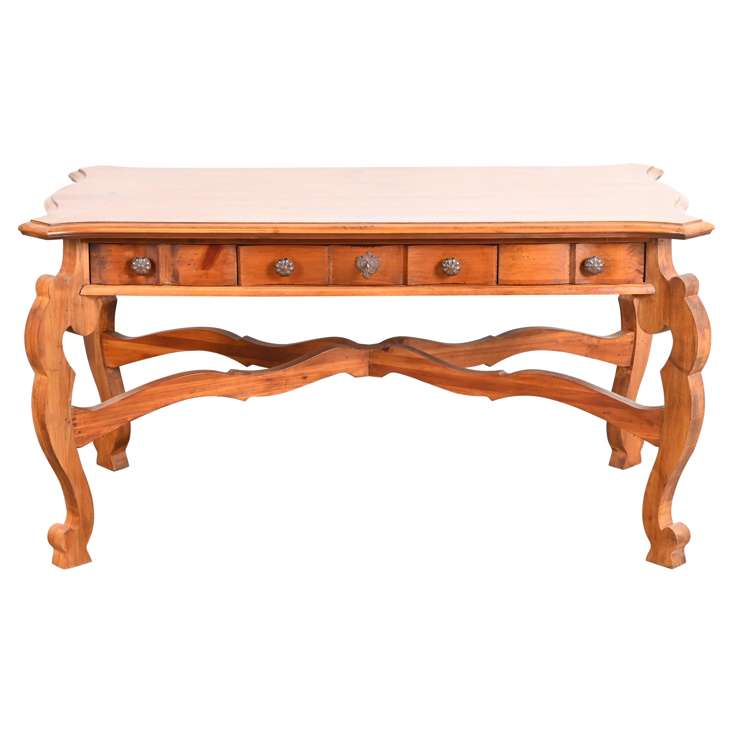 Bureau baroque espagnol en pin sculpté Romweber en vente