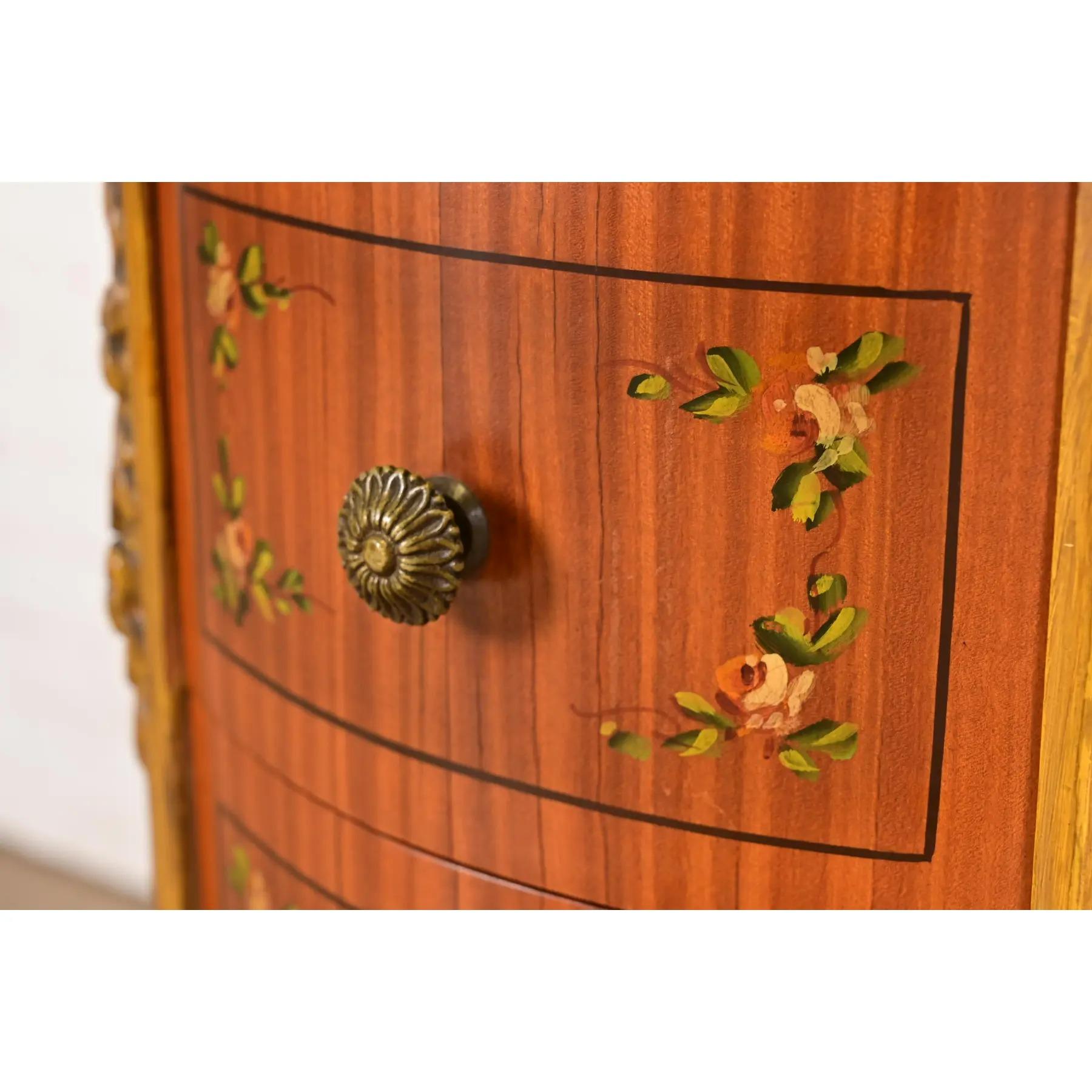Coiffeuse en bois satiné sculpté Louis XV de style provincial français Romweber, vers 1920 en vente 2