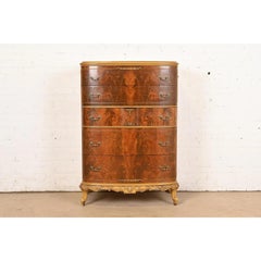 Romweber Style French Provincial Louis XV Flame Mahogany and Painted Dresser
