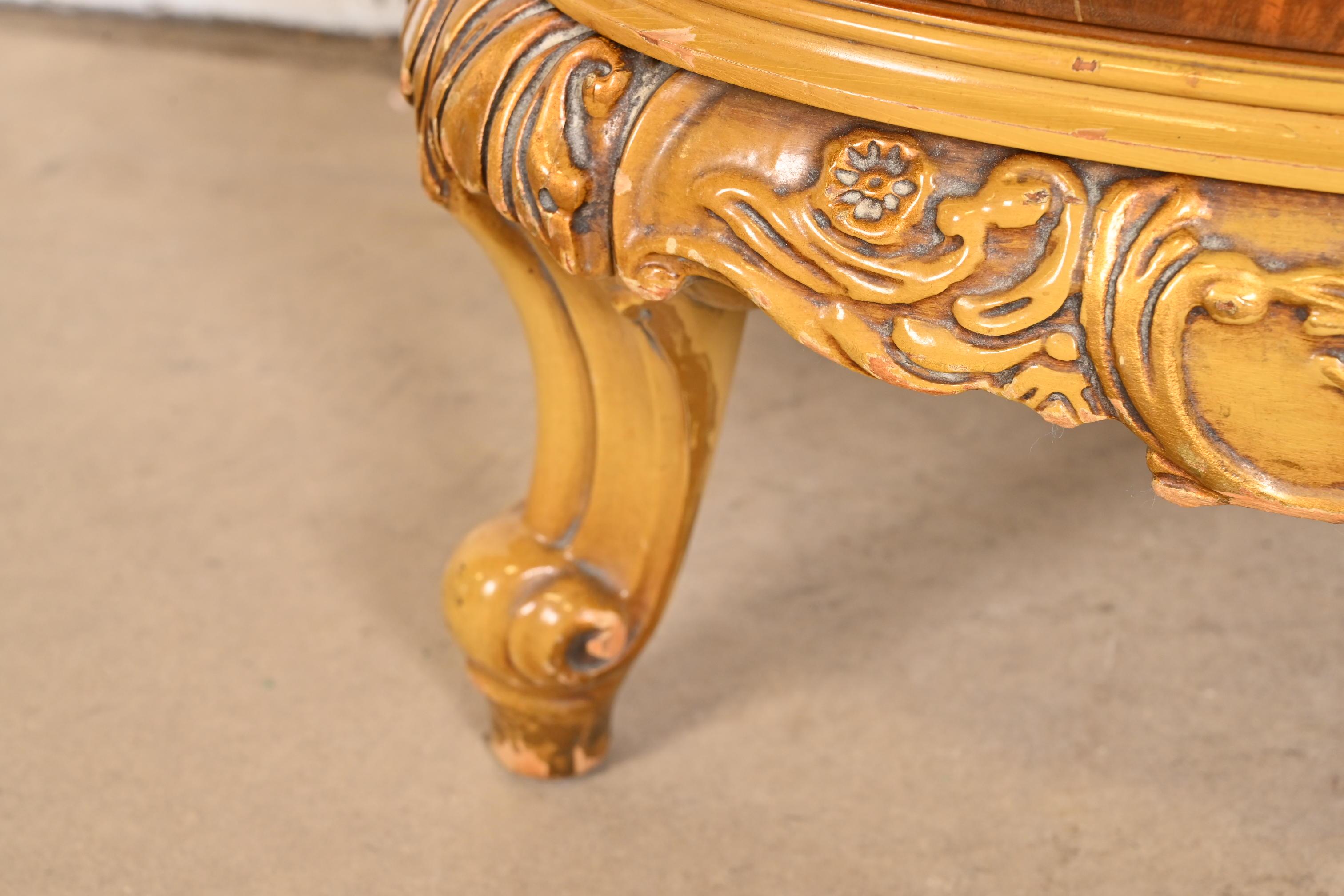 Romweber Style French Provincial Louis XV Flame Mahogany Nightstand For Sale 3