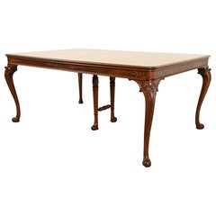 Romweber Style Georgian Walnut Extension Dining Table, Newly Refinished