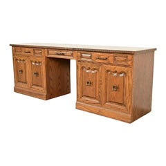 Romweber Viking Oak Executive Credenza, Circa 1960s