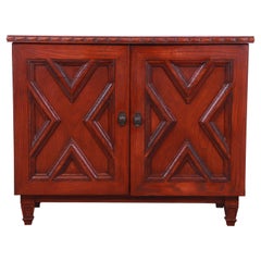 Romweber Viking Oak Lift Top Bar Cabinet, Circa 1960s