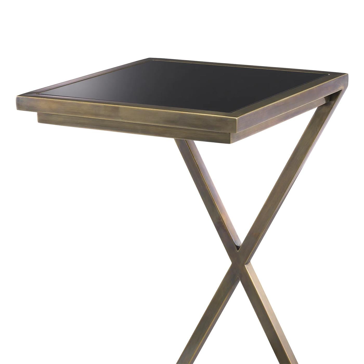 Indian Romy Brass Side Table For Sale