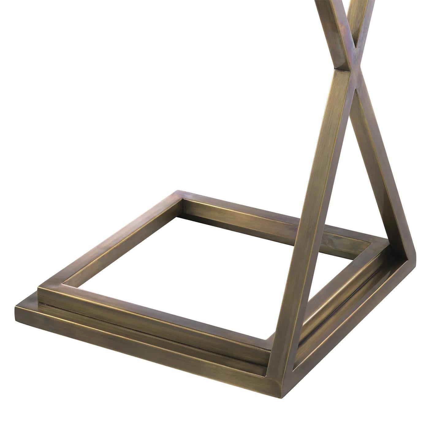 Contemporary Romy Brass Side Table For Sale