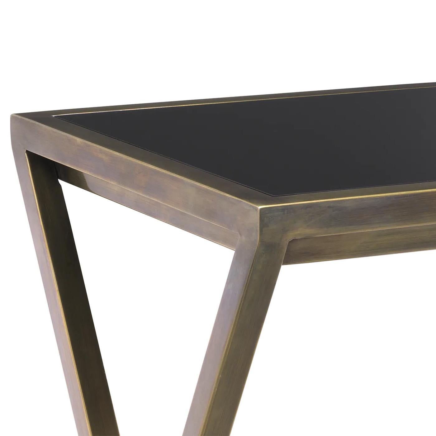 Stainless Steel Romy Brass Side Table For Sale