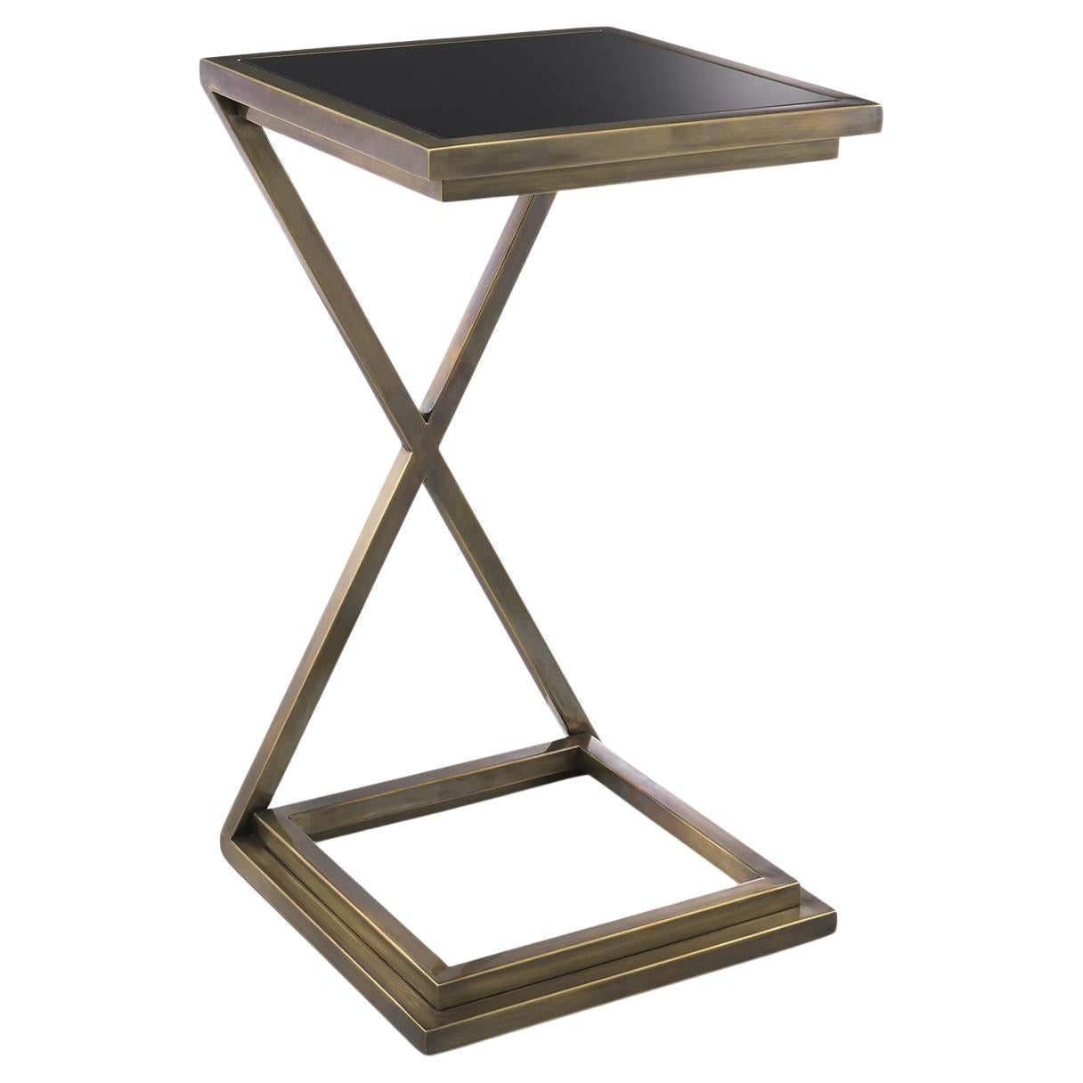 Romy Brass Side Table For Sale