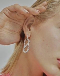 Romy Earring Big White Gold Full Pavè
