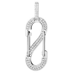 Orecchino Romi Grande in oro bianco con pavè completo