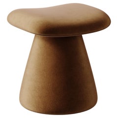 "Romy" Upholstered Stool in Performance Velvet by Christiane Lemieux