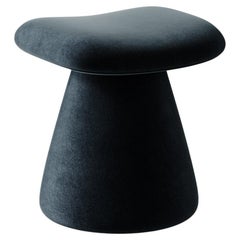 "Romy" Upholstered Stool in Plush Velvet by Christiane Lemieux