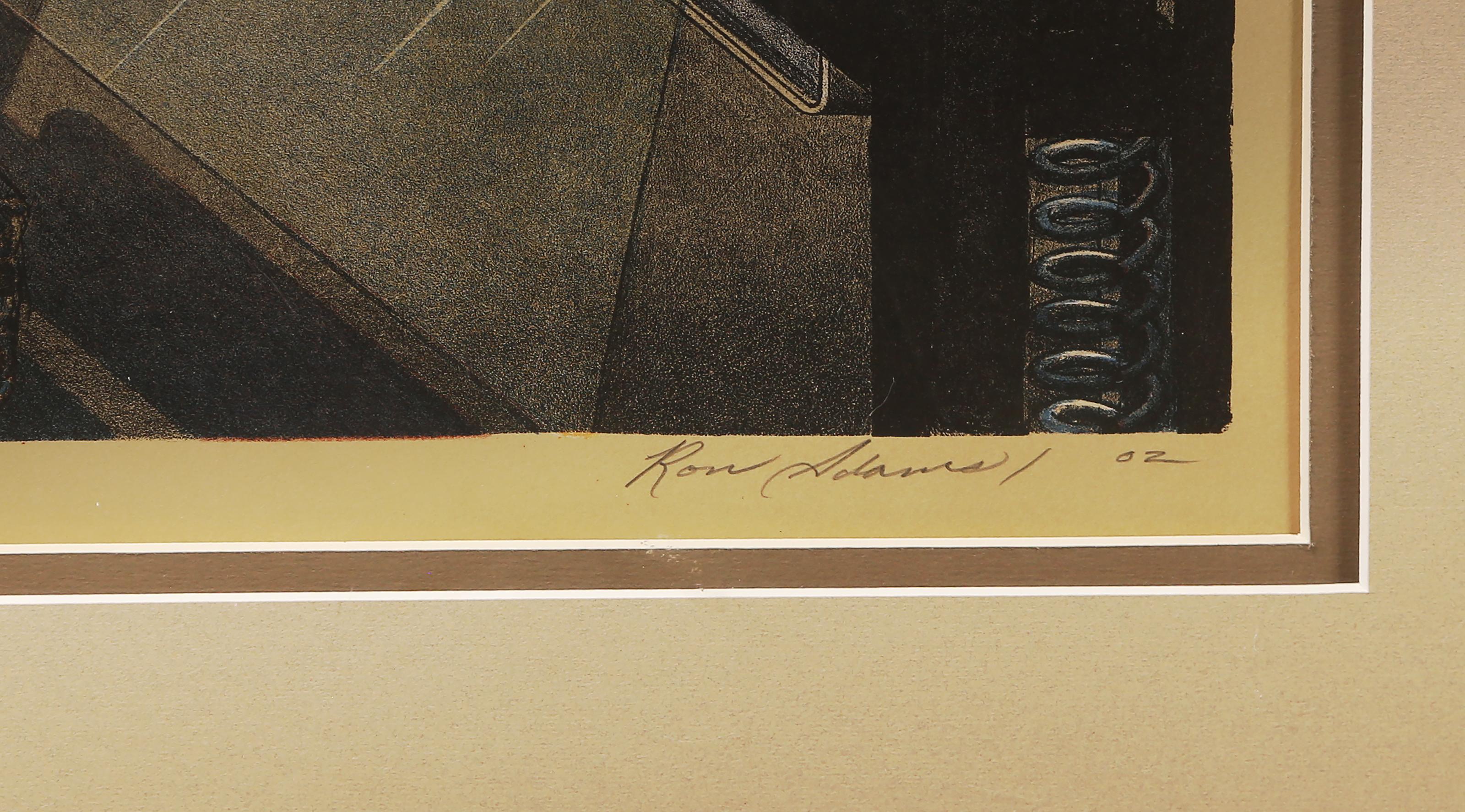 Robert Blackburn, Contemporary Figurative Lithograph by Ron Adams For Sale 3
