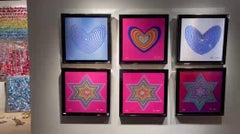 Beating Love Hologramm-Agamograph in den Farben der israelischen Flagge Blau