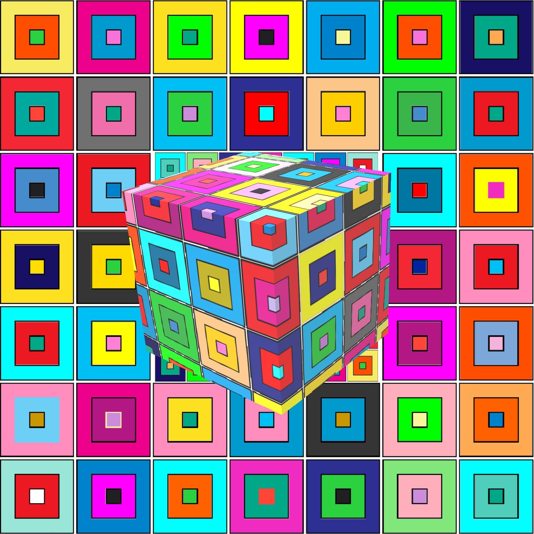 Cube - Mixed Media Art by Ron Agam