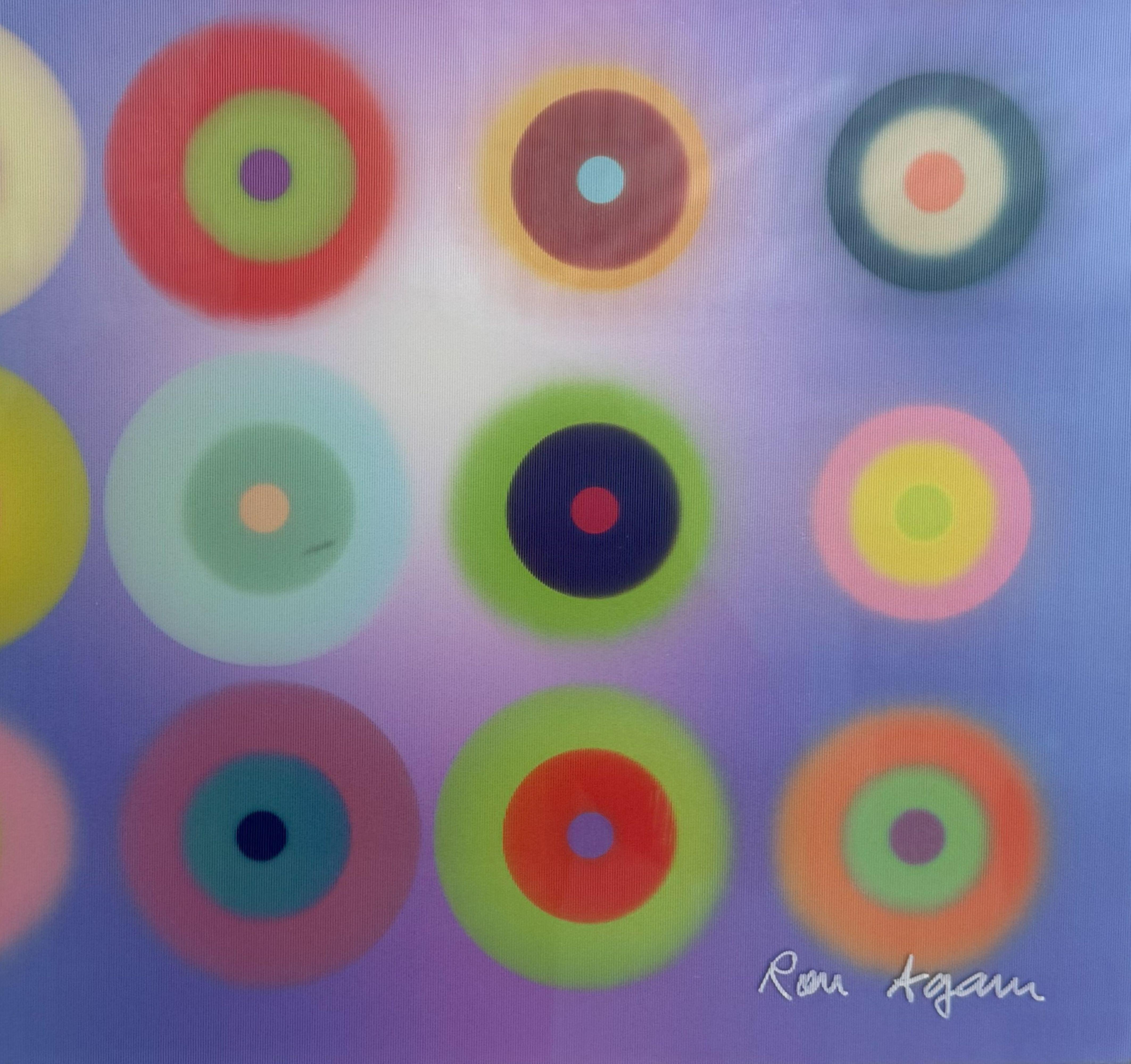 Movimento circolare infinito (25/90) - Mixed Media Art Op Art di Ron Agam