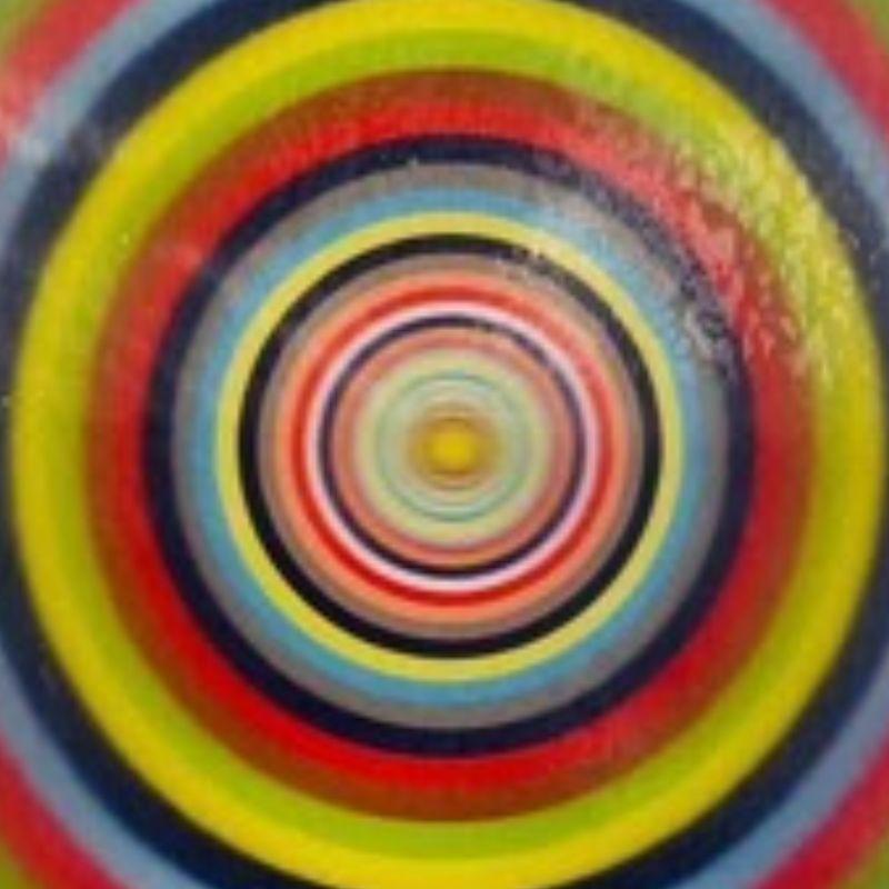 Sefirotic Whorl - Gray Abstract Print by Ron Agam