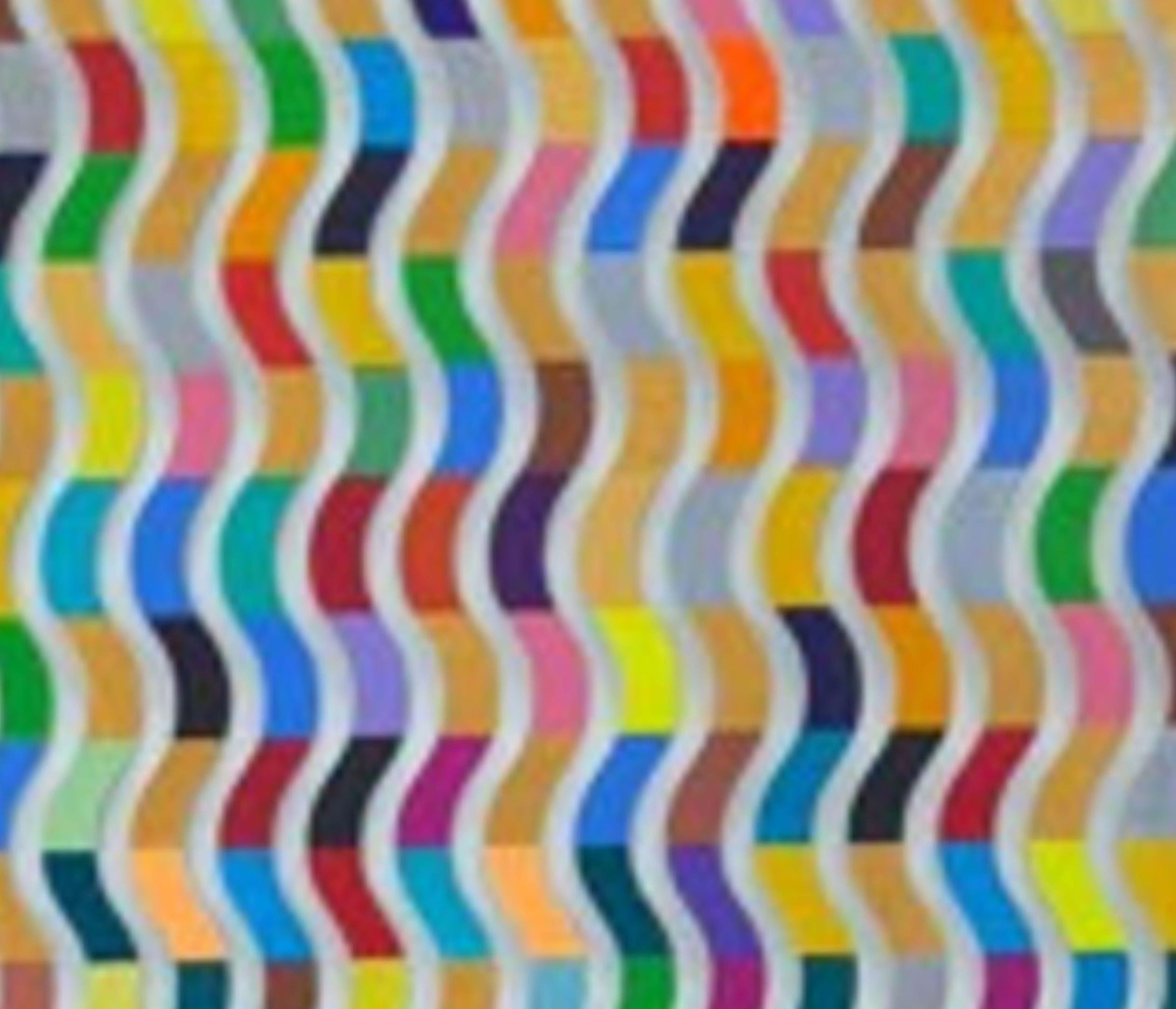 Tanz in Bewegung (Op-Art), Painting, von Ron Agam