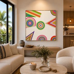 Dancing Geometry by Ron Agam Colorful Contemporary Geometric Painting, 2022