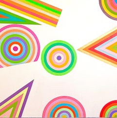 Dancing Geometry by Ron Agam Colorful Contemporary Geometric Painting, 2022