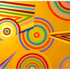 « Disruption in Gold » de Ron Agam – Abstraction géométrique contemporaine, 2021