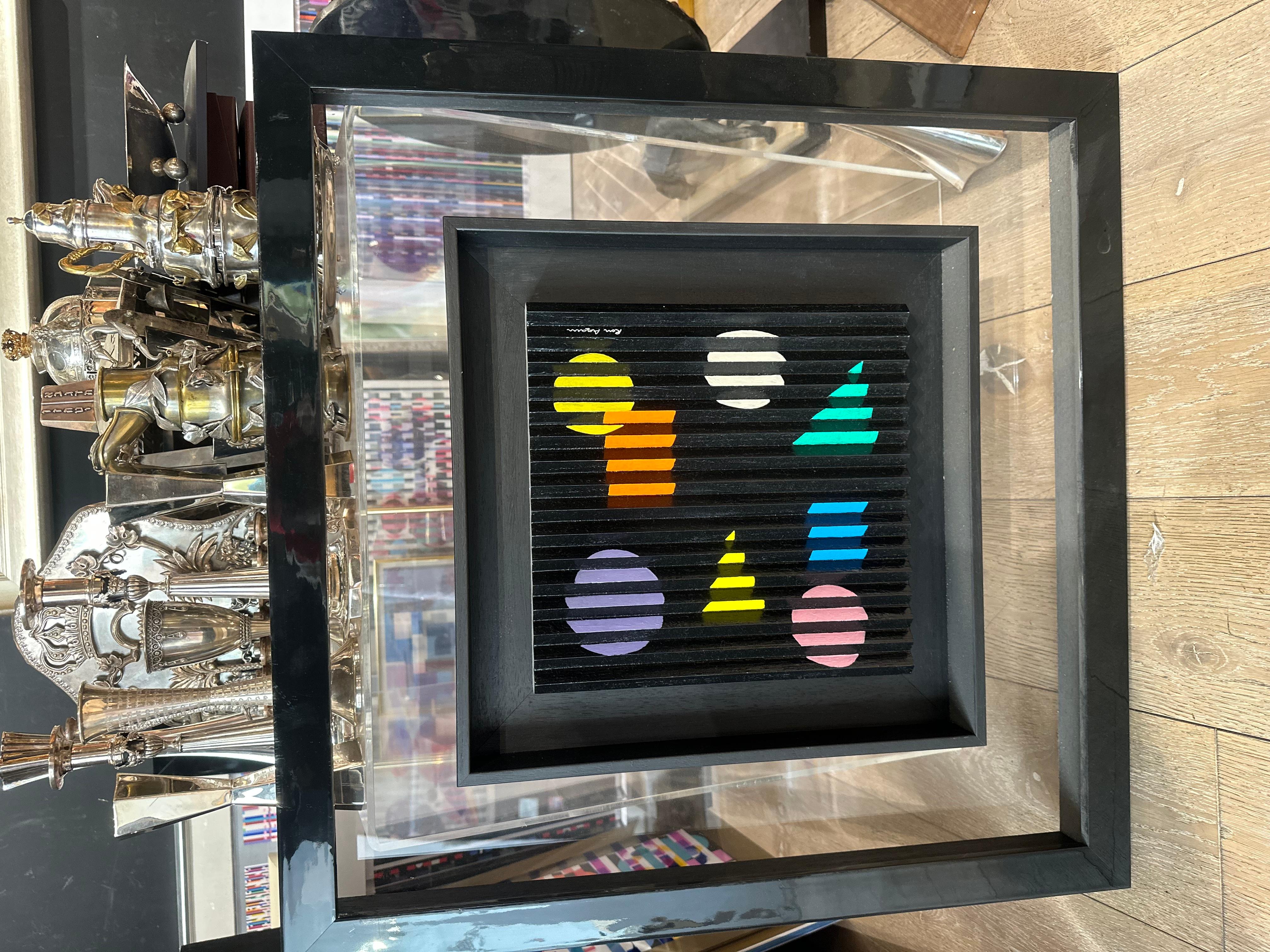 Révélation, 2023 Peinture acrylique sur panneau de bois en relief. en vente 4