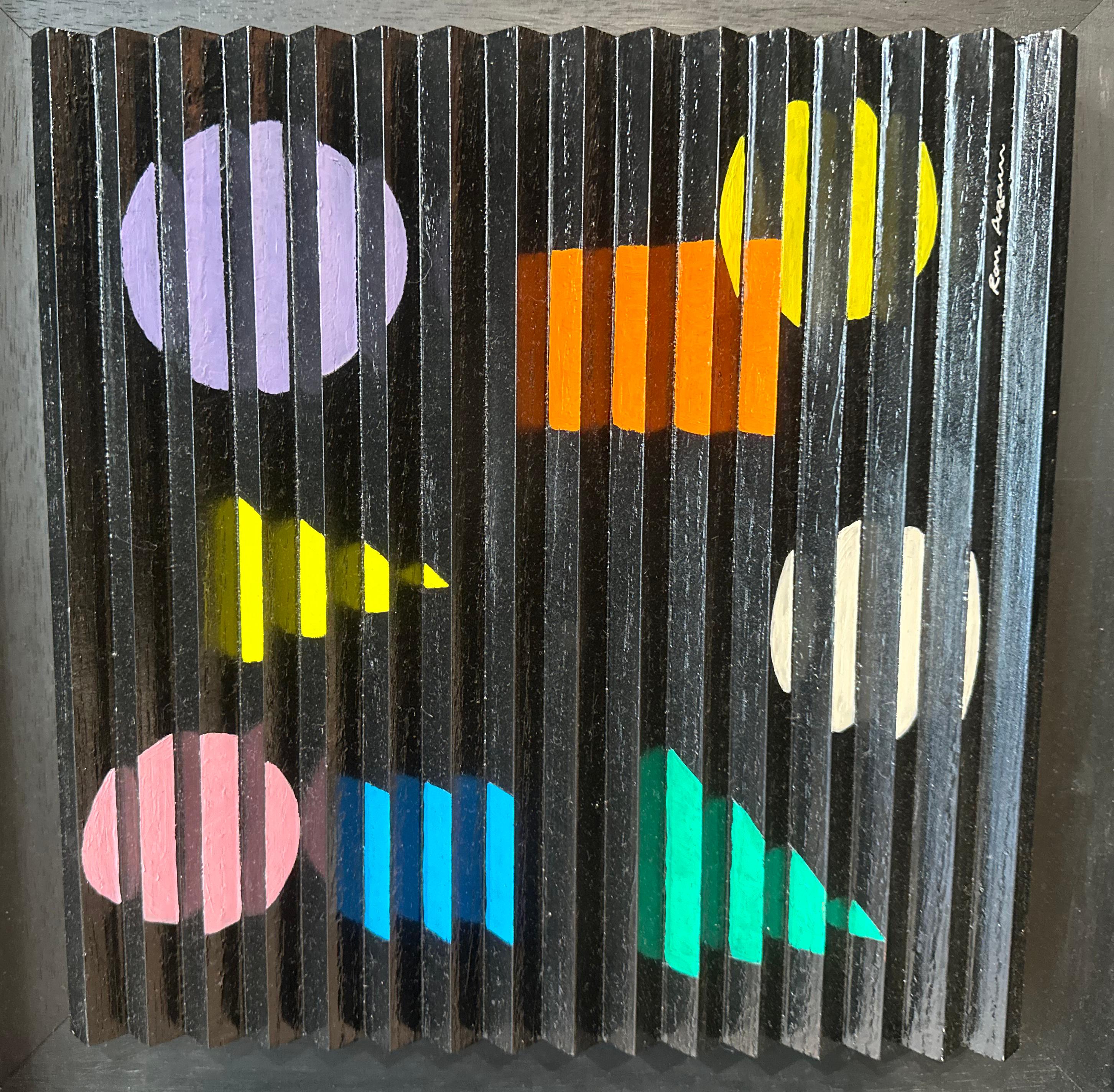 Révélation, 2023 Peinture acrylique sur panneau de bois en relief. en vente 5