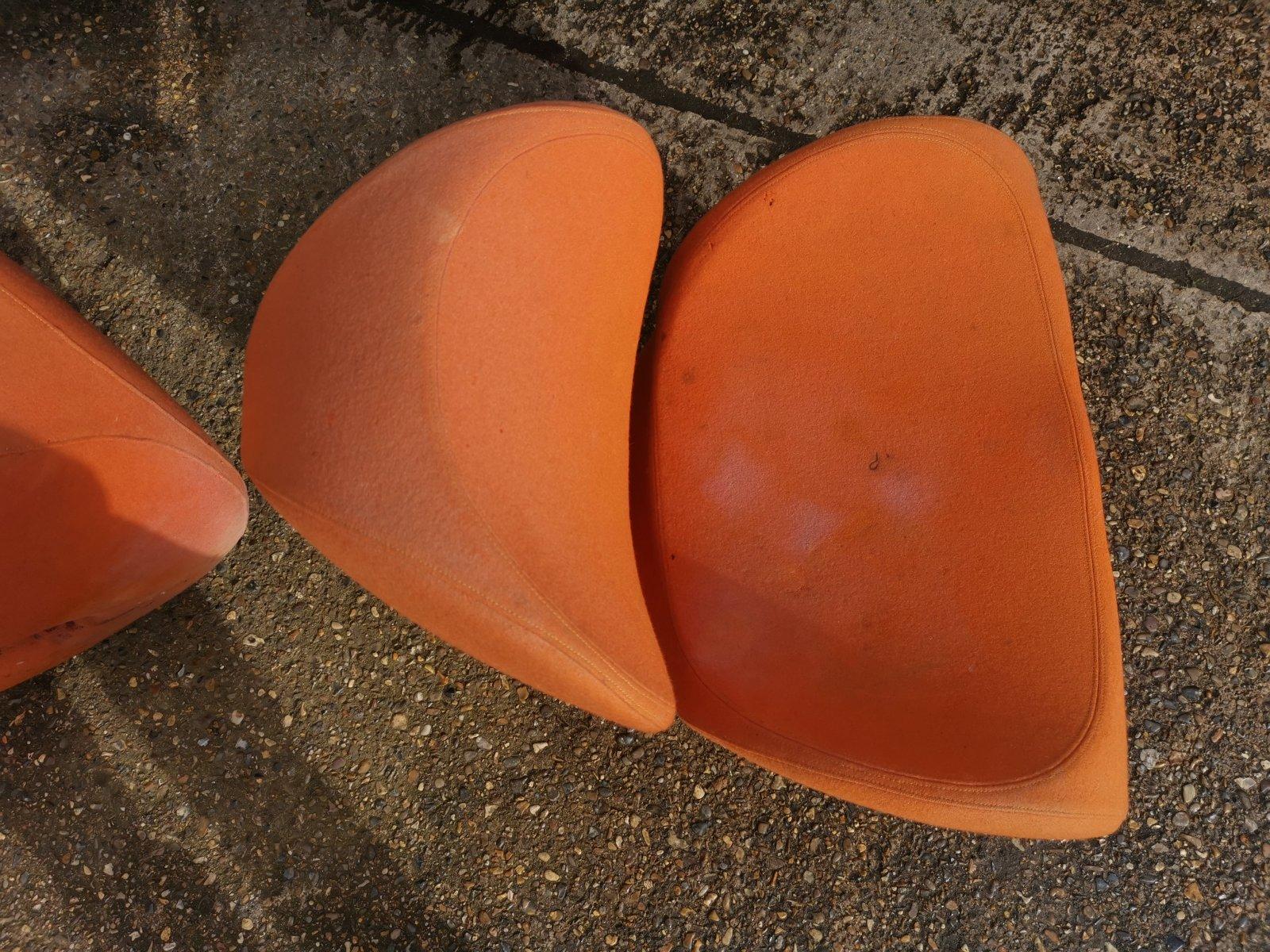 Ron Arad circa 1991, Four Soft Big Heavy Orange Armchairs Made by Moroso, Italy For Sale 4