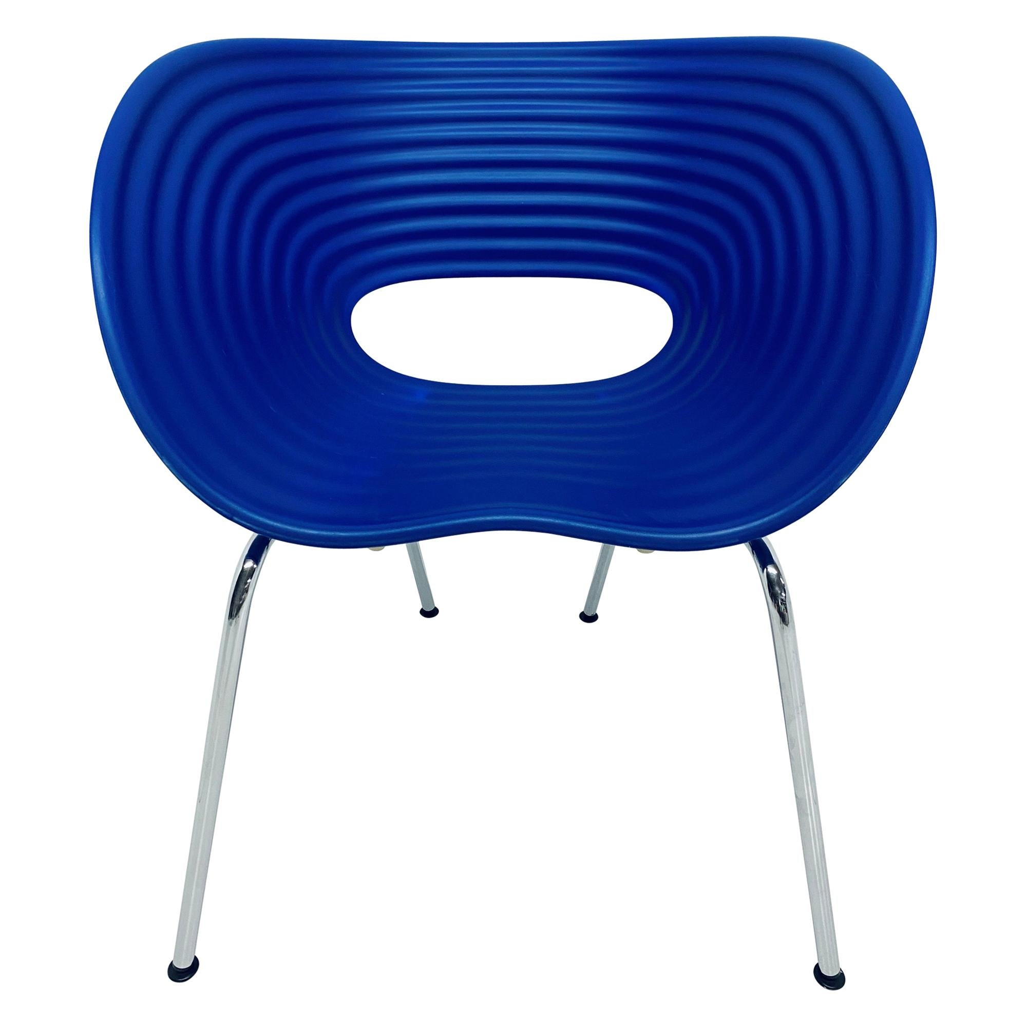 Ron Arad Cobalt Blue Tom Vac Plastic Shell Chair for Vitra