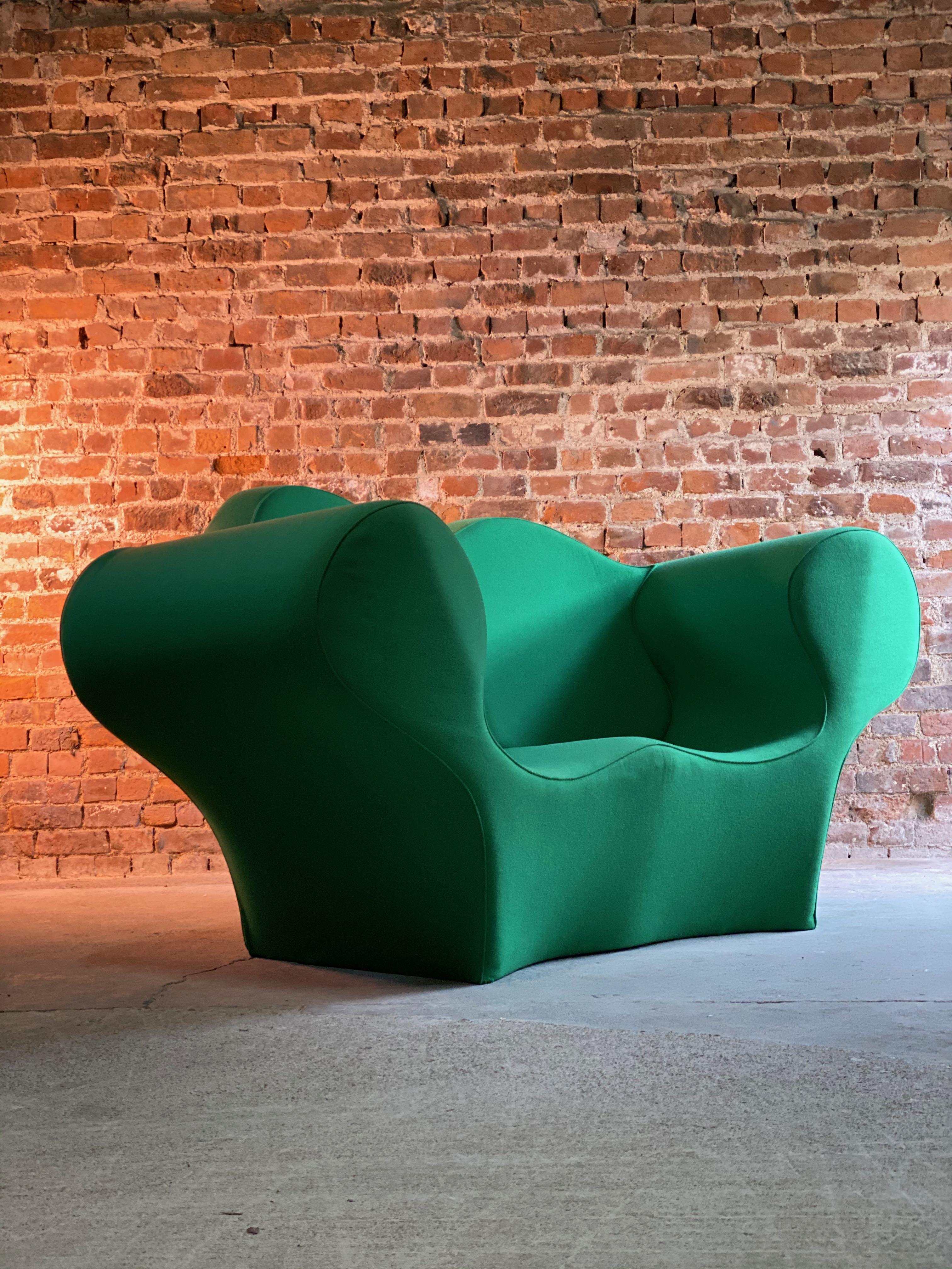 Late 20th Century Ron Arad Double Soft Big Easy Sofa in Green by Moroso Italy, circa 1991