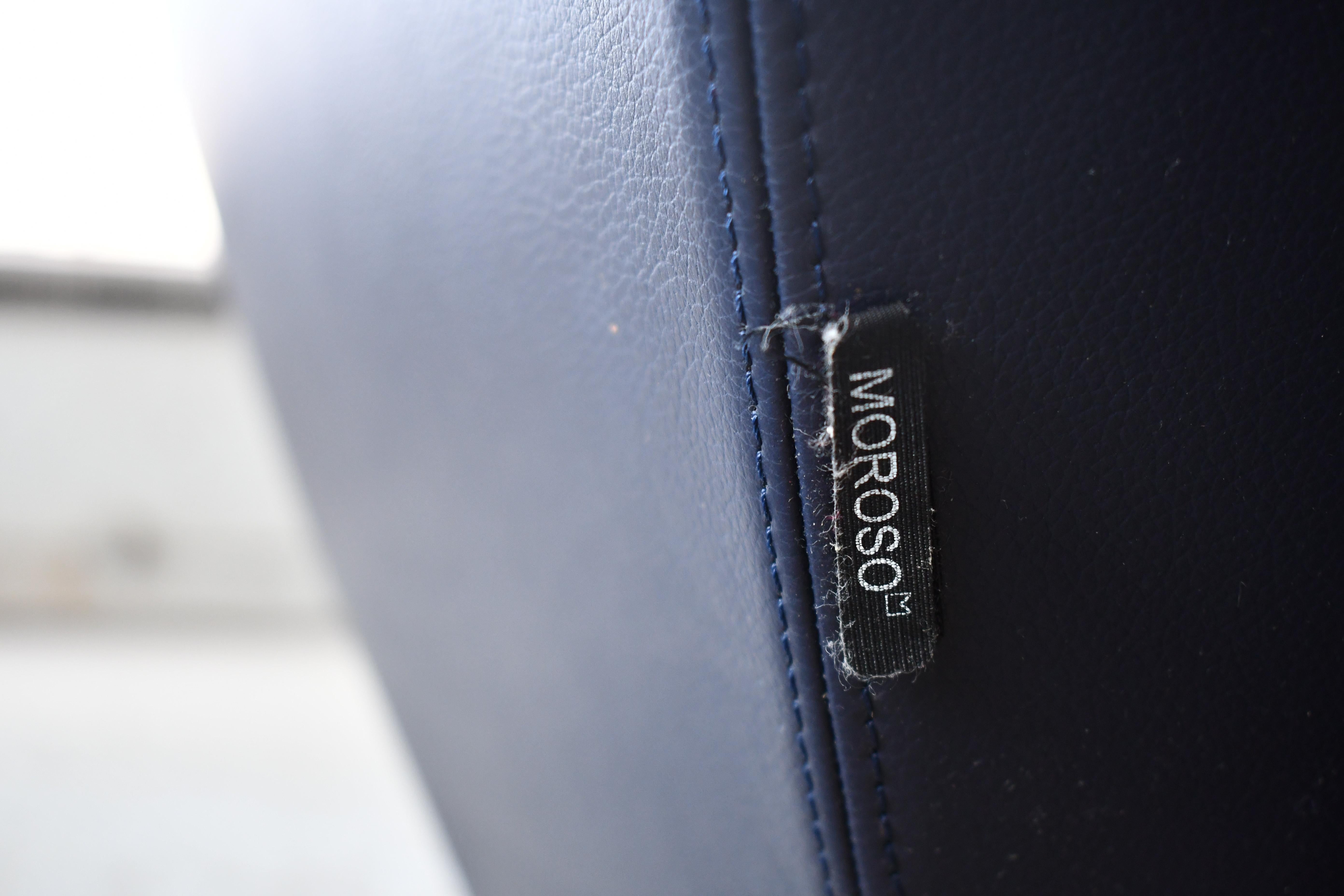 Modèle de chaise longue Ron Arad en cuir bleu pour Moroso, Italie  en vente 5